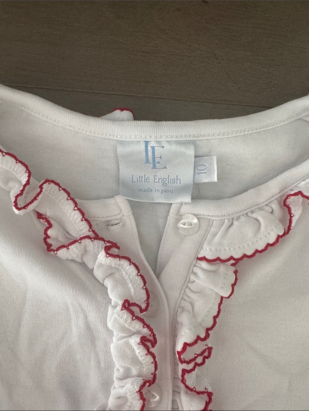 Little English White Ruffle Tank with Red Ruffle Shorts - Picture 2 of 3
